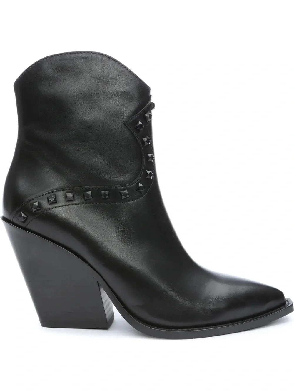 New Ash Boy Bis Bootie in Black Leather Size 35